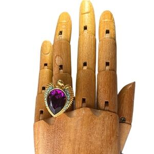 Vintage Elizabeth Taylor for Avon Amethyst Cleopatra Falcon Ring